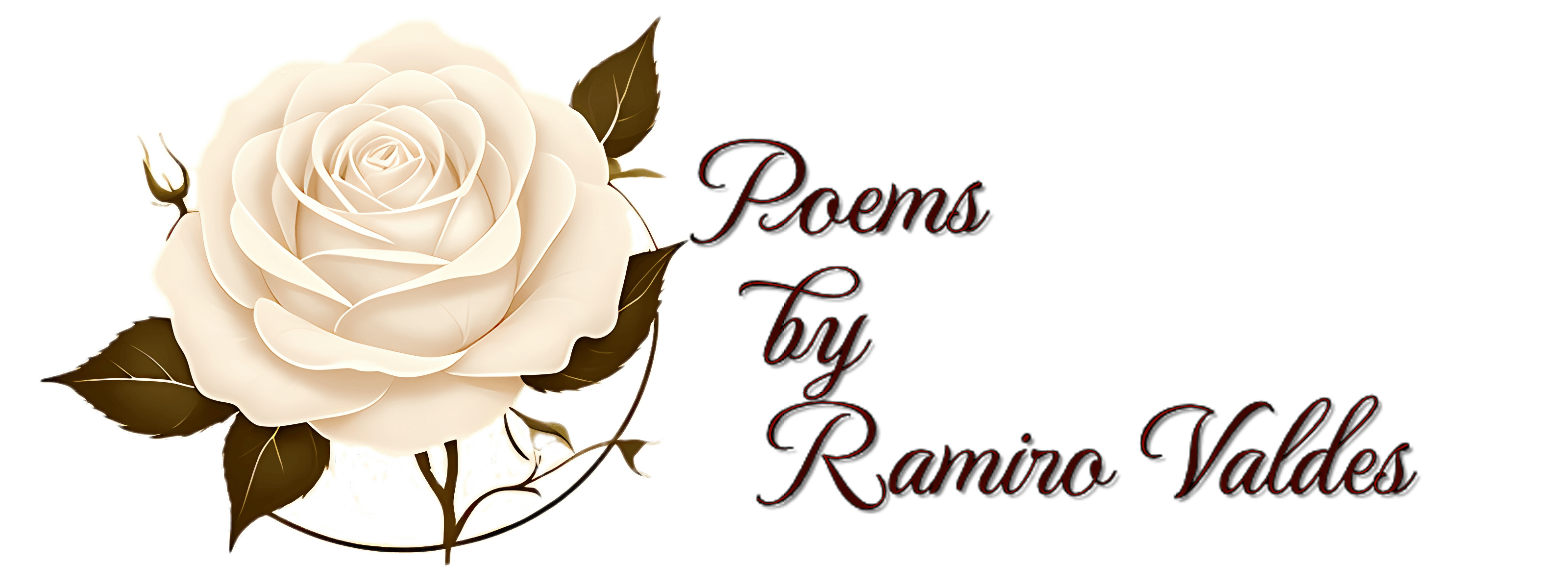 white creme rose ramiro valdes logo poems